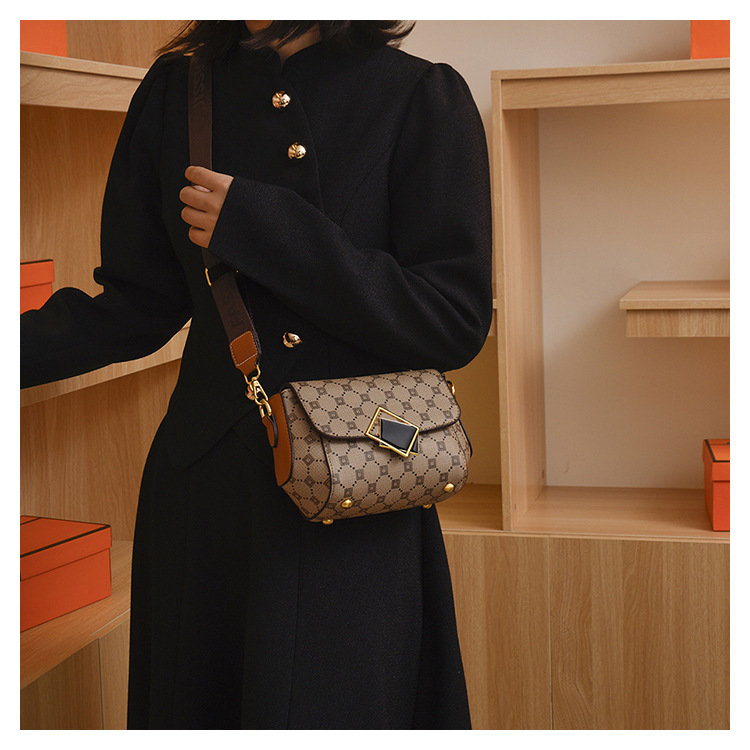 French niche esign women's 2024 new light luxury fashion printe small square versatile one shouler crossboy bag_voghion.com