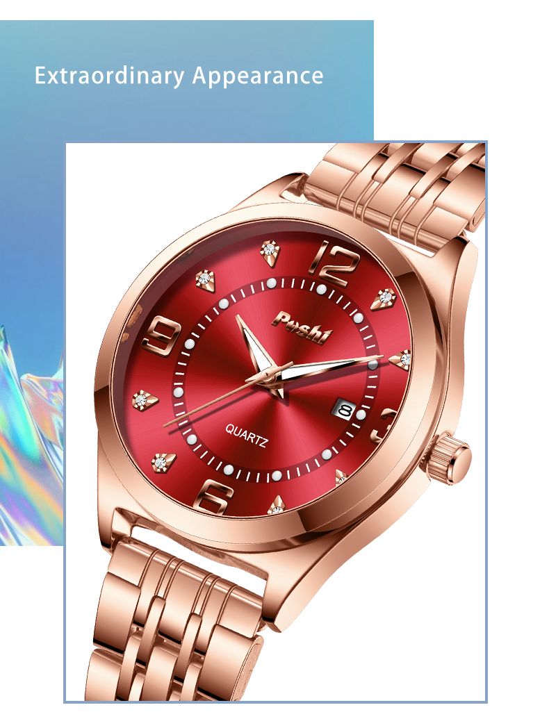 Luxury Business Quartz Watch For Women Elegant Women's Watches Simple Style With Date Display_voghion.com
