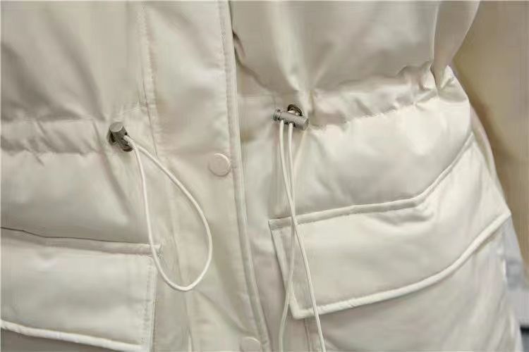Women's Clothing MFL new winter coats cotton jacket women's short version slim drawstring thickened hooded large fur collar jacket 907_voghion.com