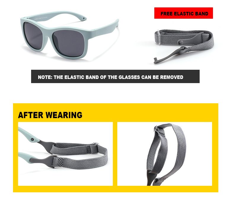 Flexible Polarized Baby Sunglasses with Adjustable Strap for Toddler Newborn Infant Age 0-36 Months 100% UV Protection_voghion.com