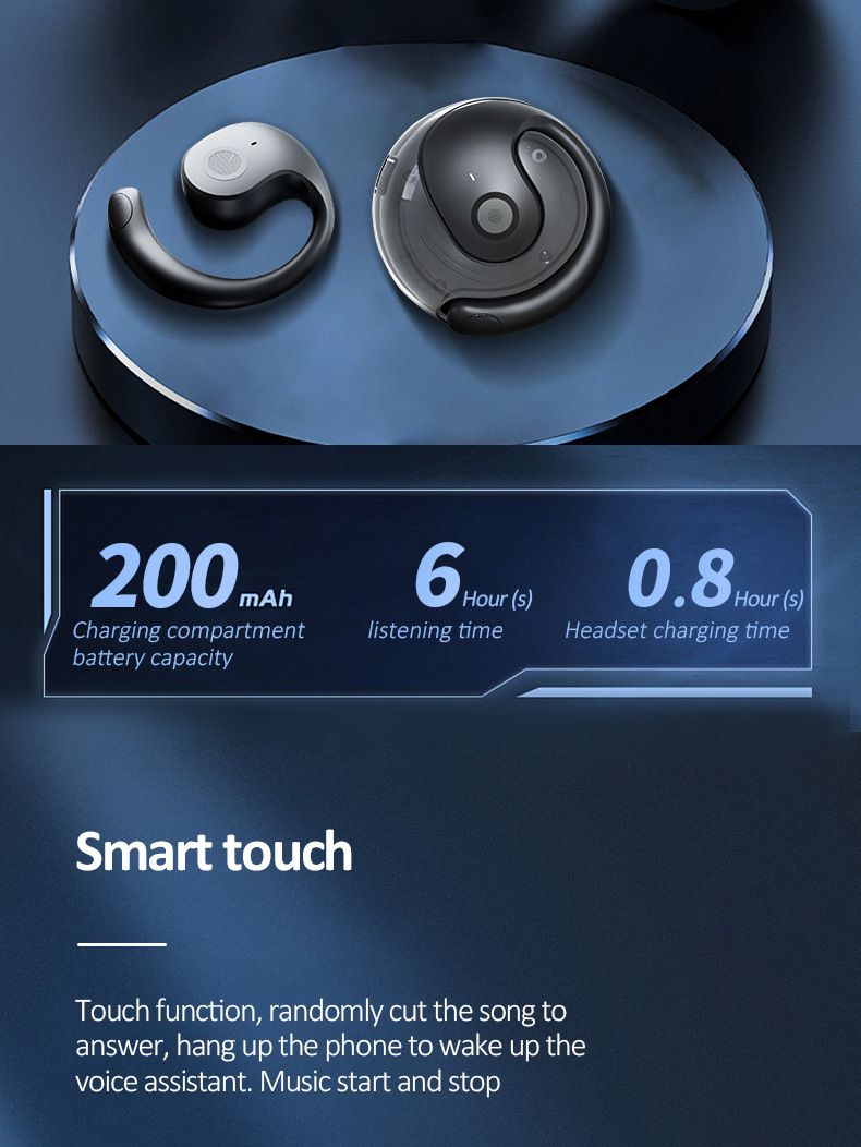 Heißer Verkauf Kleine Coconut Ball AI Intelligente Übersetzung Bluetooth Öffnen Simultandolmetschen Ows Drahtlose Bluetooth Headset_voghion.com