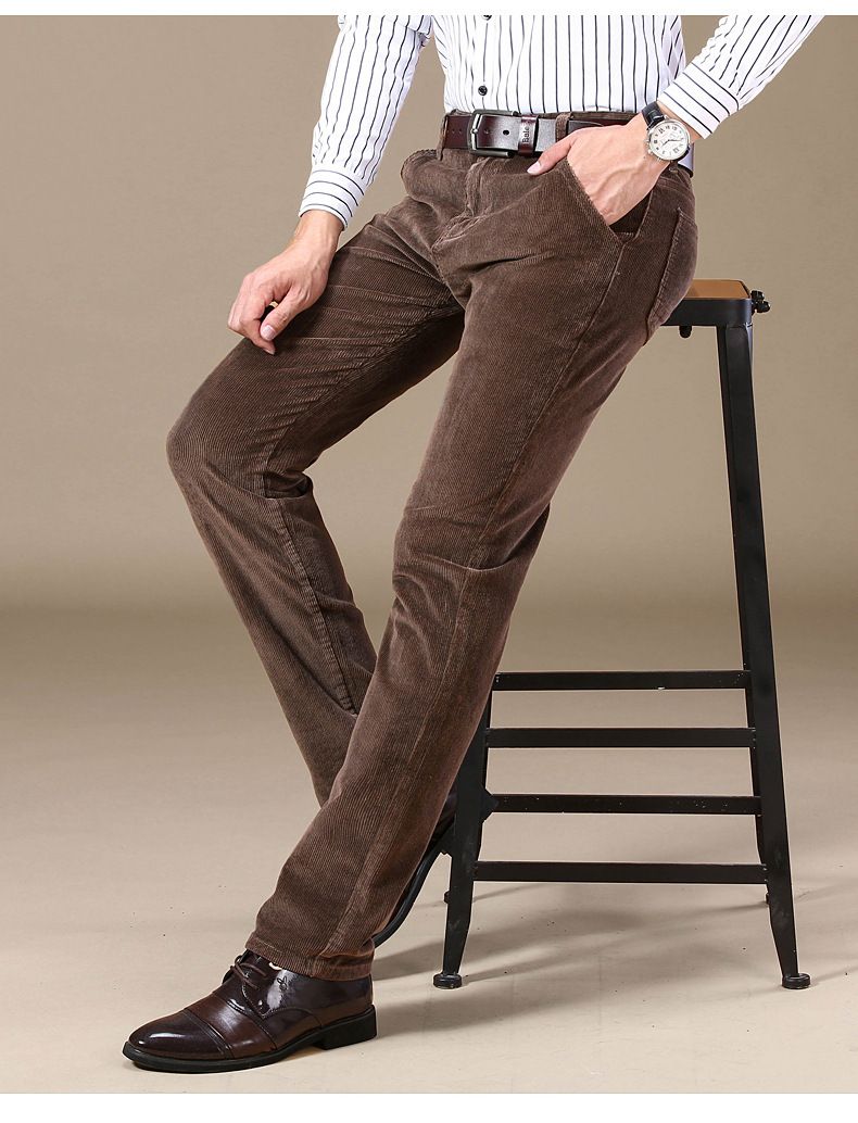 Cord Multi-Color Herbst Winter Slim Straight Herren Casual Hosen Reine Baumwolle Lange Hosen_voghion.com
