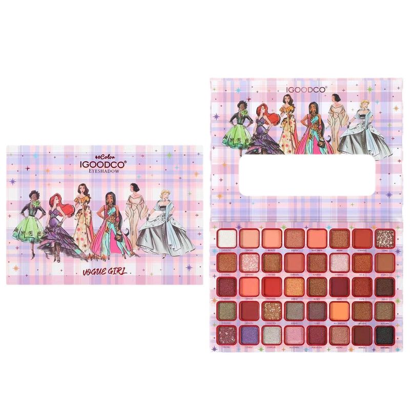 Palette di ombretti Dance Woman Pattern da 40 colori - Trucco opaco e scintillante nei toni della terra, cosmetici altamente pigmentati e sfumabili per look da festa e da palcoscenico._voghion.com