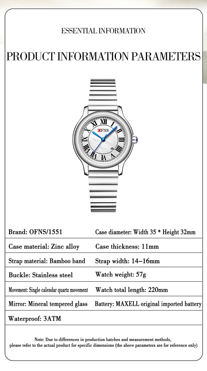 Women's Watch Retro Scale Light Luxury Women's Watch Round Waterproof Calendar Quartz Watch_voghion.com