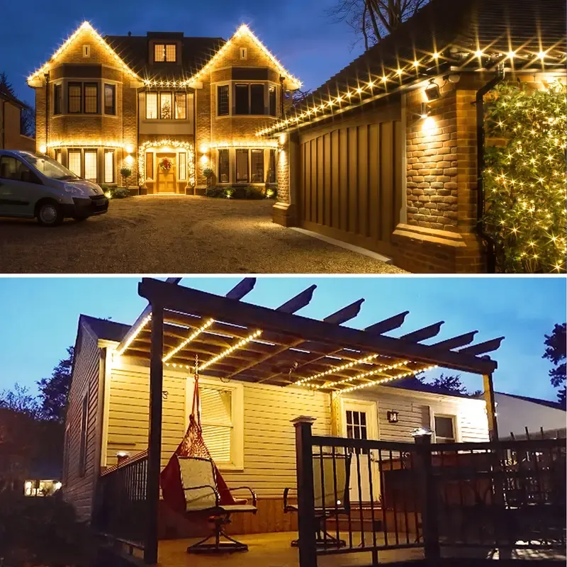Led Solar Fairy String Lights 8 Modes Christmas Led Light Outdoor Garden Patio Wire Garland Light Christmas Lights_voghion.com