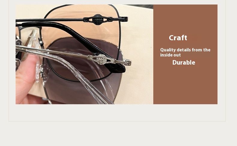 Neue Sonnenbrille mit großem Rahmen, modisch und vielseitig, UV-beständig, Sonnenschutz, Retro-Metallrahmen, polarisierte Sonnenbrille für Damen_voghion.com