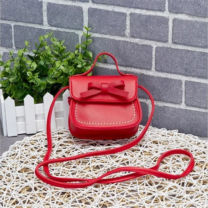 Rucksäcke Kinder Kleine Quadratische Tasche Bogen Messenger Mode Niedlich Tragbare Kleine Mädchen PU Schulter Handtaschen 220924_voghion.com