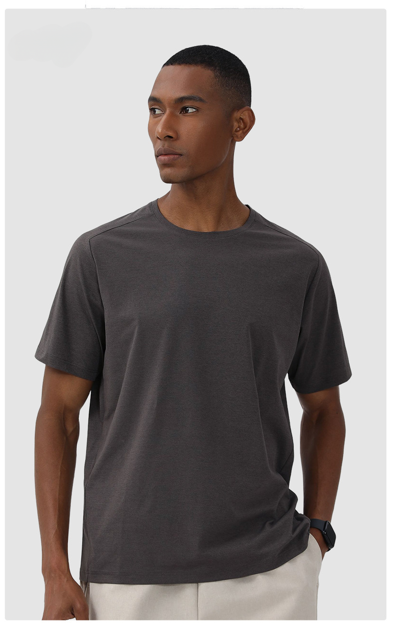 Spring And Summer European And American Quick-drying Men's Short-sleeved Breathable Sunscreen Sports Leisure Fitness Hiking Leisure Exercise T-shirt_voghion.com