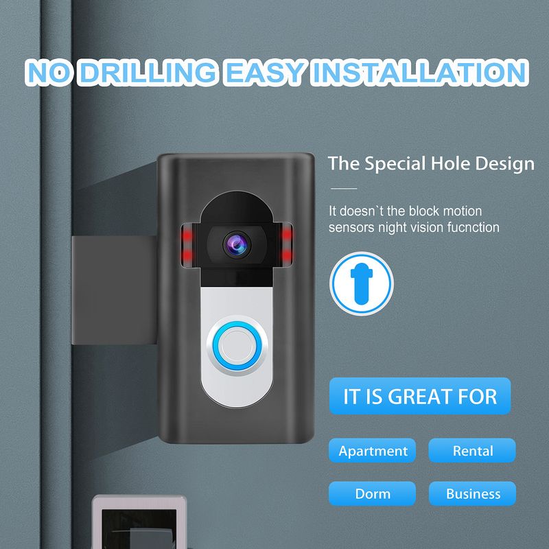 Miglioramento della casa nuovo prodotto modello privato anello videocitofono staffa foratura libera antifurto morsetto porta fisso staffa metallica_voghion.com