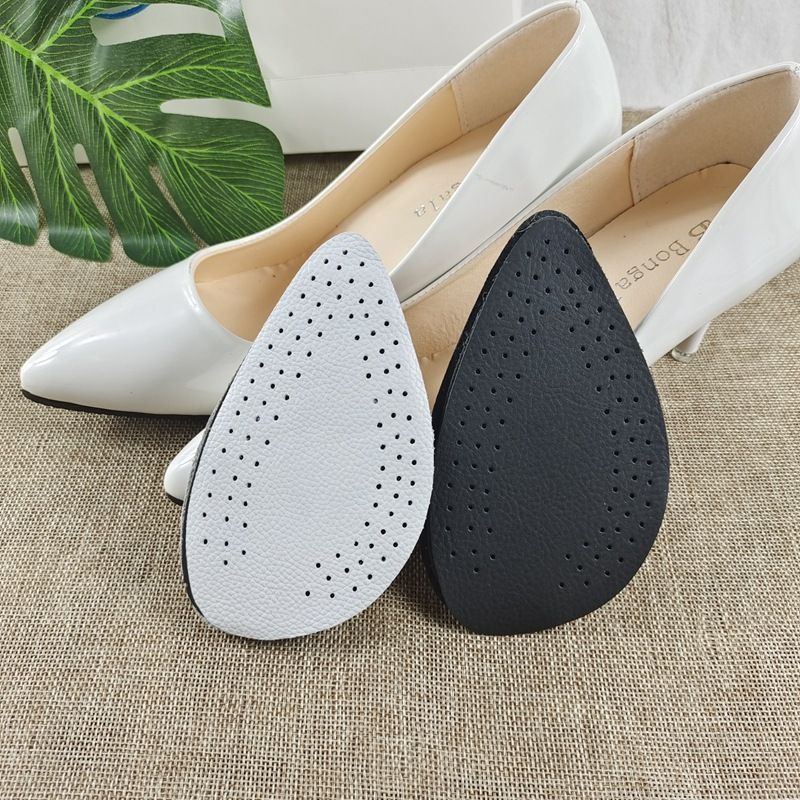 Front Half Pad Forefoot Pad Anti Wear And Pain Proof Genuine Leather Cowhide Top Layer Pointed Deodorant Breathable Sweat Absorbent Latex Half Insole_voghion.com