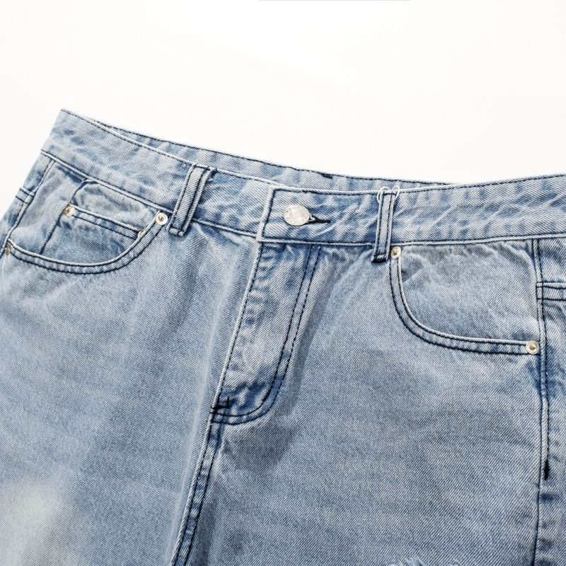 Vīriešu apģērbu niša Moderns Zīmols Mazgāti Old Loose Vīriešu Cleanfit Džinsi_voghion.com