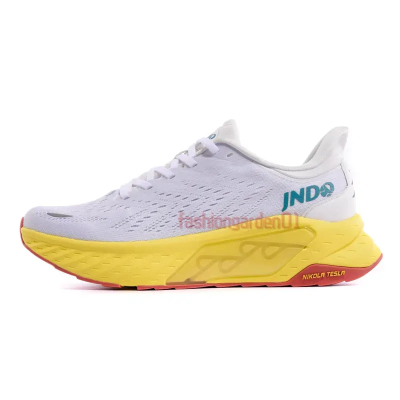 Chaussures de running JNDO Whale Leaping phosphorescentes 2.0 pour hommes et femmes, coloris Triple Black, Sunrise, Blanc et Jaune_voghion.com