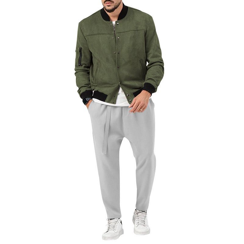 Ensemble 2 pièces décontracté pour hommes, ensemble veste et pantalon de qualité personnalisée, tendance, automne-hiver, 2024_voghion.com