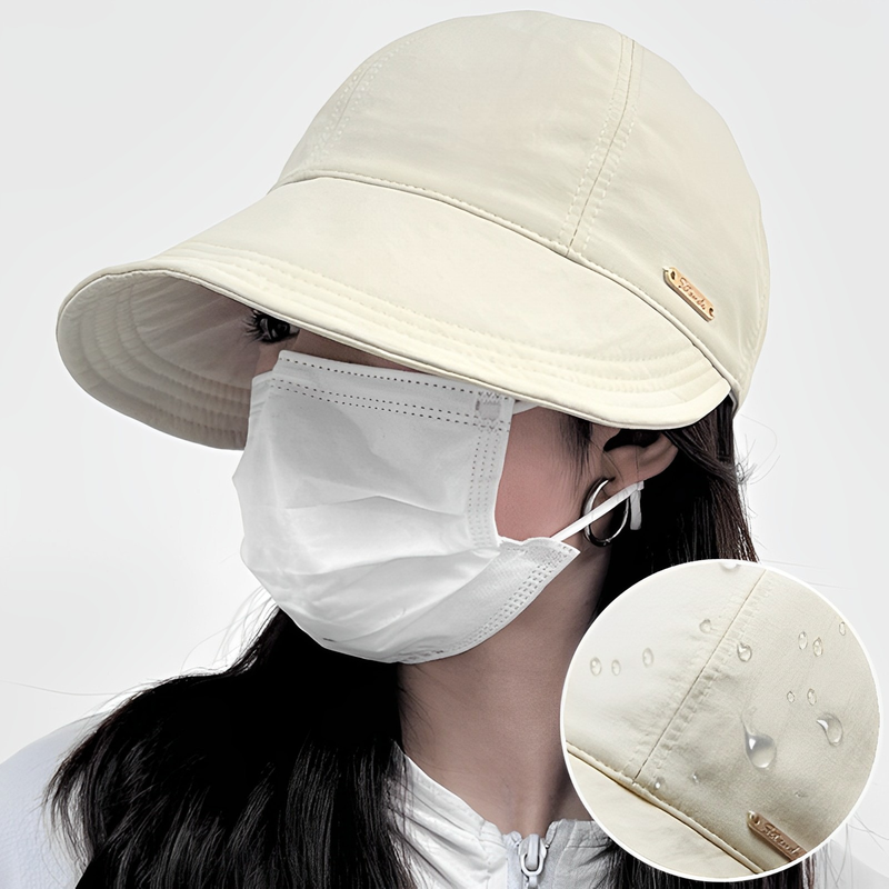 Nuovi arrivi Cappellino estivo pieghevole a tesa larga con coulisse, regolabile, per uomo e donna, cappelli da spiaggia all'aperto, visiere ad asciugatura rapida_voghion.com