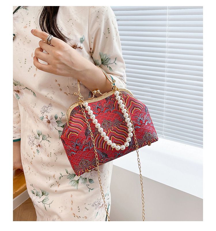 Große Kapazität Spitze Clip Damen Schulter Cheongsam High-End-Geschenk antike Tasche Perle Handtasche_voghion.com