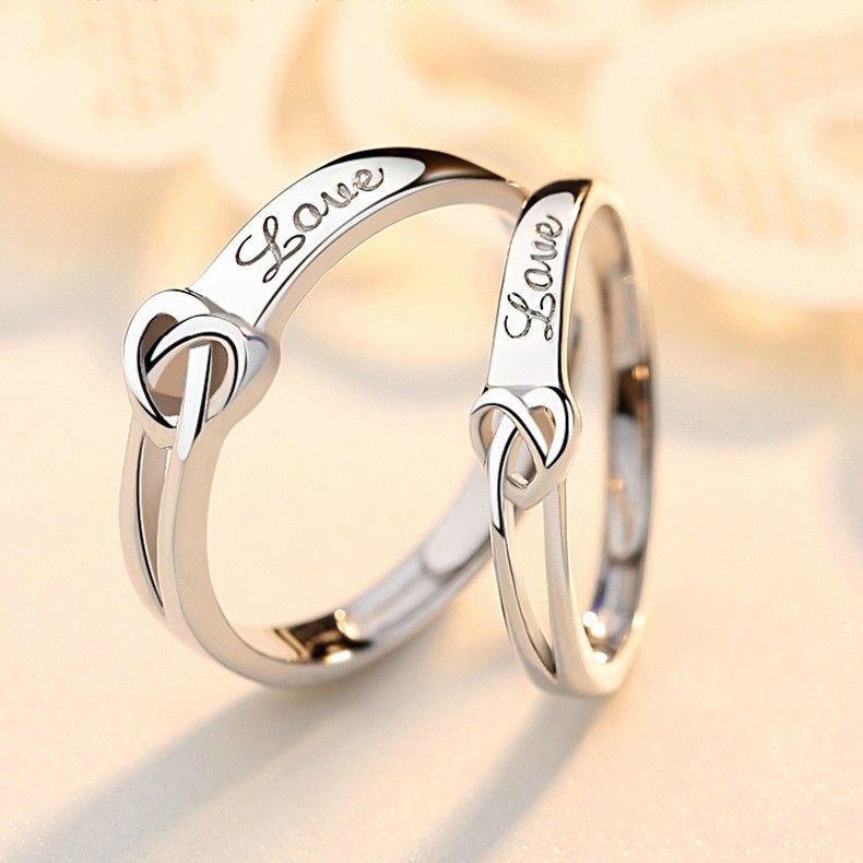 Grenzüberschreitender europäischer und amerikanischer Silberschmuck, offene Partnerringe für Damen, koreanische Version, Zirkon-Ehering mit Diamanten_voghion.com