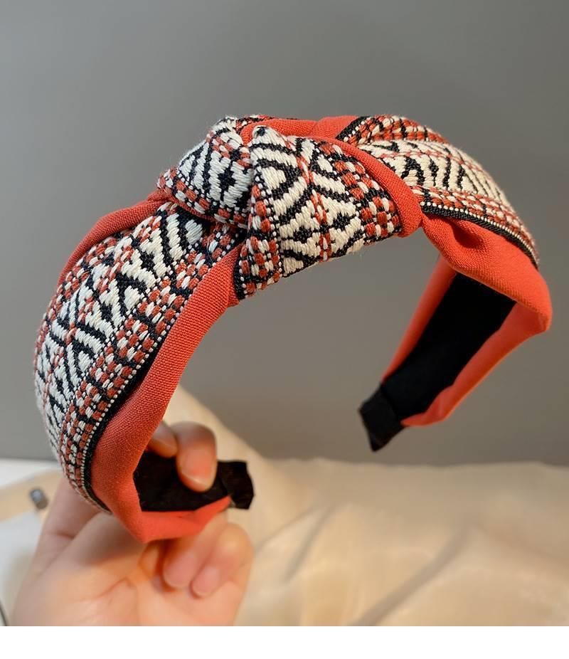 2024 New Yellow Headband Covers White Hair, And The Hair Bundle Goes Out With A Wide-brimmed Headband._voghion.com