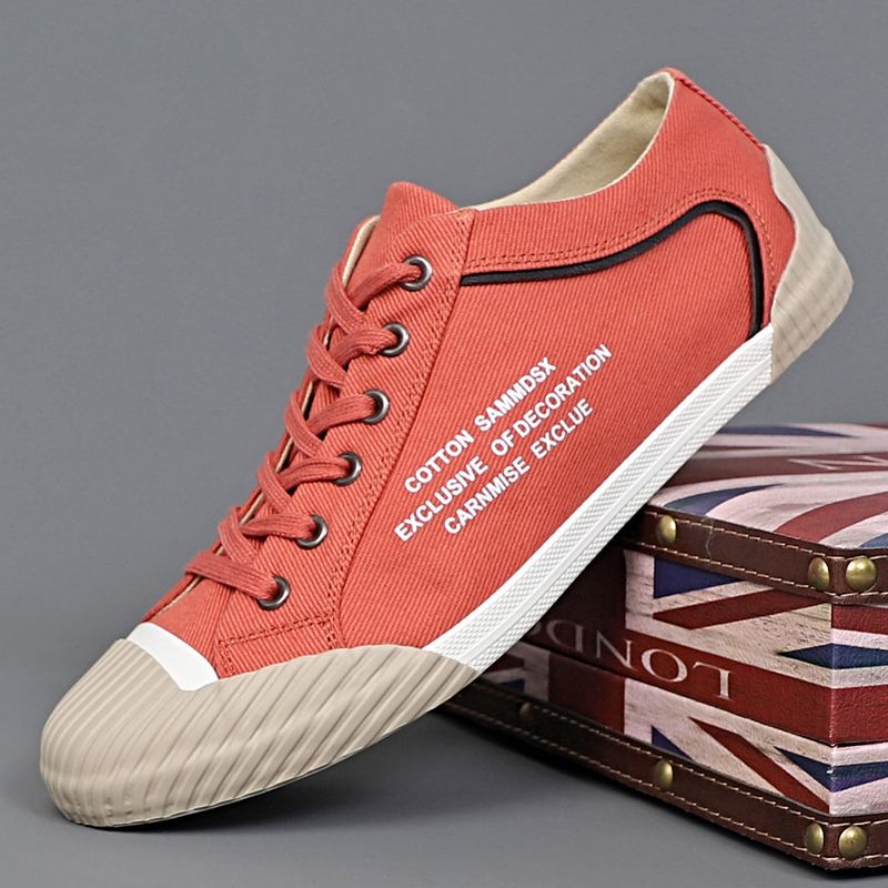 Scarpe da uomo basse, alla moda, classiche, versatili, alla moda e traspiranti, casual, alla moda, con lacci in tela_voghion.com