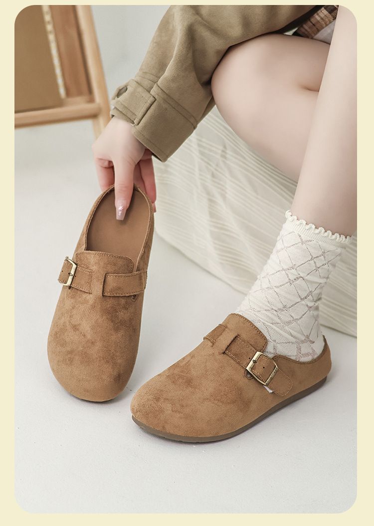 Pantofole da donna Ins Trend Casual All Match con supporto a metà piede_voghion.com