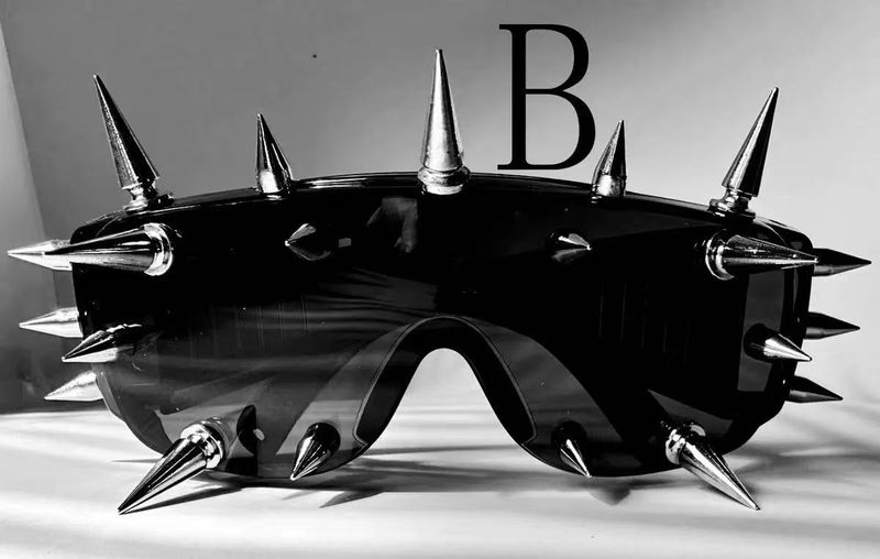 Nuovi divertenti occhiali da festa in stile cyberpunk con demone, tendenza moda street snap_voghion.com