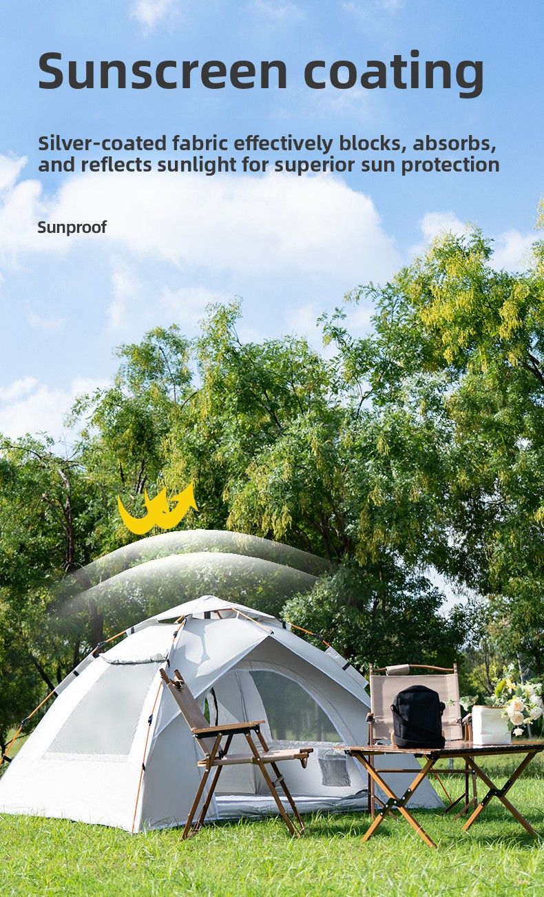 Tenda da campeggio portatile pieghevole per esterni, per la notte, impermeabile, ispessita, da spiaggia, completamente automatica, con apertura a un pulsante e_voghion.com