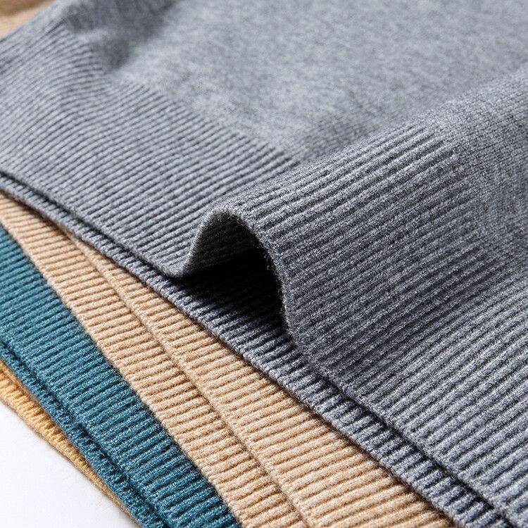 Herrenbekleidung Live-Übertragung Halbrollkragen Langarm-Strickpullover Herren Herbst und Winter Neues einfarbiges warmes Unterhemd Herren_voghion.com