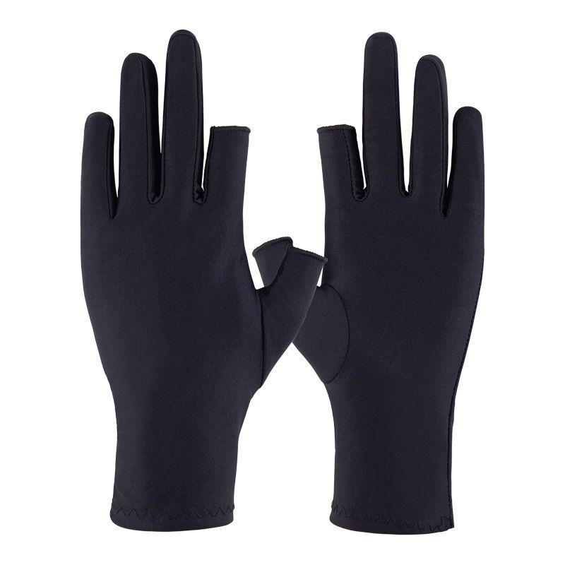 Protezione solare per donna, elastica sottile a mezzo dito, due dita esposte, protezione UV per esterni, guida, sport, unghie_voghion.com