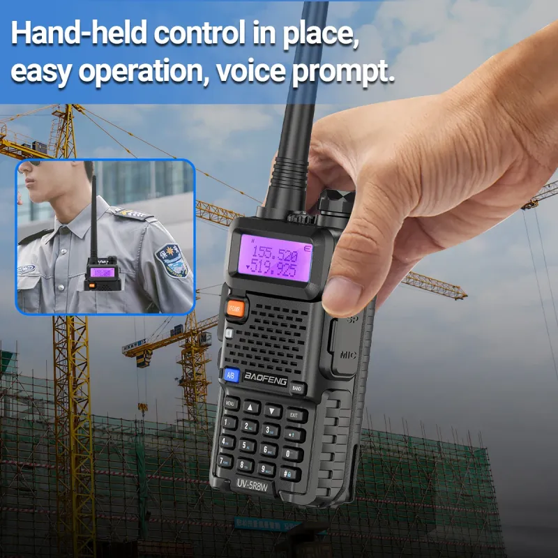 5R 5W 8W Dual Band Baofeng Walkie Talkie UV Ham Two Way VHF UHF FM Handheld Radio Transceiver For Hunting 16KM_voghion.com
