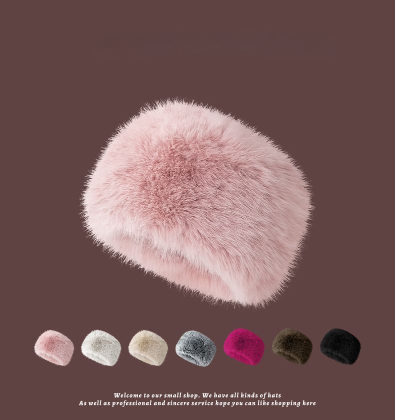 Autumn and winter warm ear protection plush basin hat windproof and cold women's hat_voghion.com