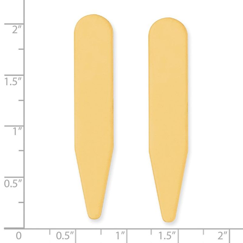 Kelly Waters Brass Pair Of Two 2 Inch Engravable Collar Stays_voghion.com