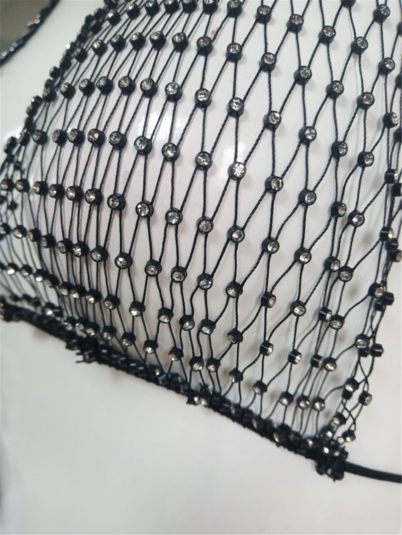 2023 Fashion New Women's Flash Diamond Mesh Sexy Super Flash Set Z1198_voghion.com