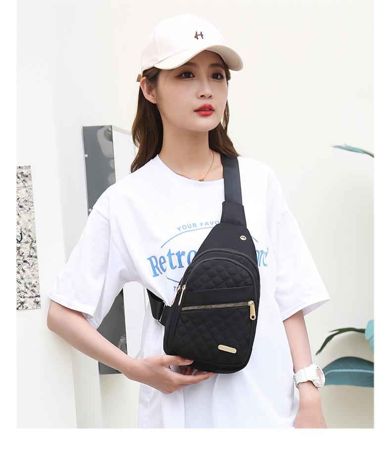 Sac de poitrine rétro minimaliste, nouveau fil brodé multicouche, sac à dos de poitrine de grande capacité, sac à bandoulière de loisirs en plein air pour hommes et femmes_voghion.com