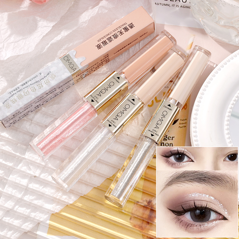 Pearl Double-headed Liquid Eyeshadow Sequins Glitter Lying Silkworm Shiny Highlights Stick Eyes Concealer_voghion.com