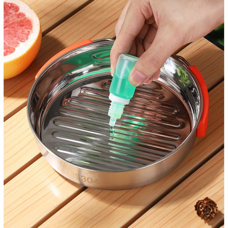 Set de gătit pentru camping din oțel inoxidabil 304, set de trei piese pentru supă, tigaie pliabilă_voghion.com