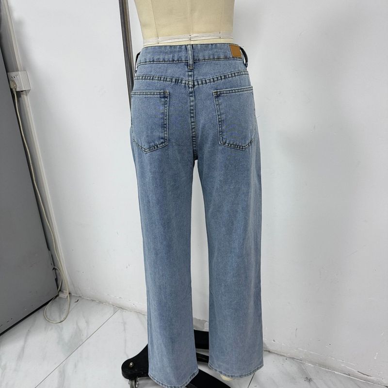 Jeans versatili a vita alta, larghi e drappeggiati, lavati, retrò, dritti, da donna_voghion.com
