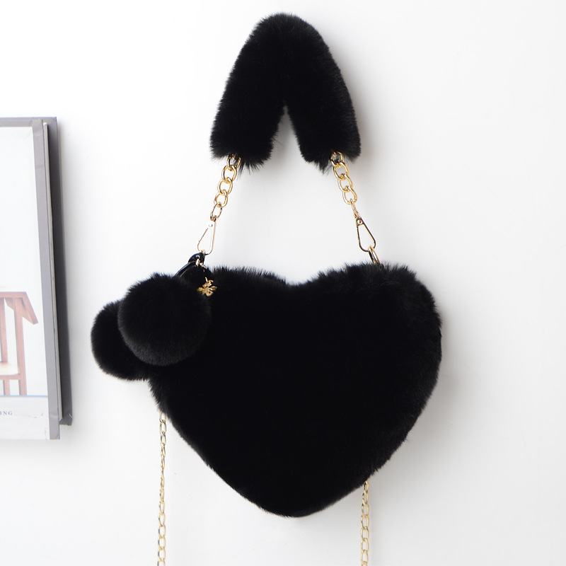 popolare popolare bambina pelliccia di coniglio amore borsa peluche borsa a tracolla_voghion.com