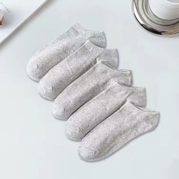 2025e Herren Einfarbig Student Deodorant Kurze Frühling Sommer Dünne Sport Schweißabsorbierende Boot Low Cut Unsichtbare Socken_voghion.com
