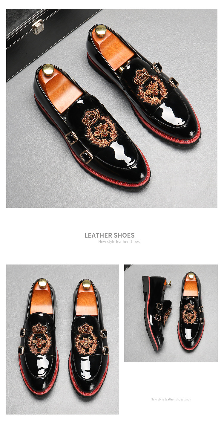 British Leather Breathable Business Dress, Spring Autumn Season, Men's One Legged Monk Shoes, Casual And Versatile_voghion.com