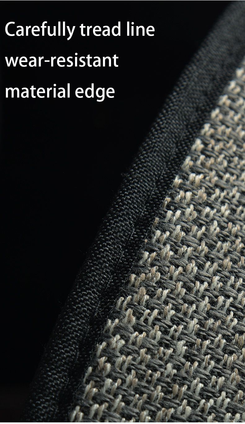 Burlap Car Seat Cushion Three-piece Set_voghion.com