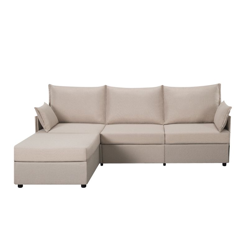 93.7' Sectional Sofa With Ottoman_voghion.com