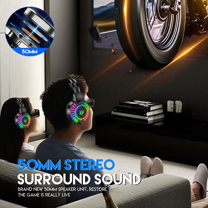 G605 Neutral Gaming Headset With PC Microphone Noise Reduction Headset For Glowing Chicken Eating Gaming Cross-Border_voghion.com