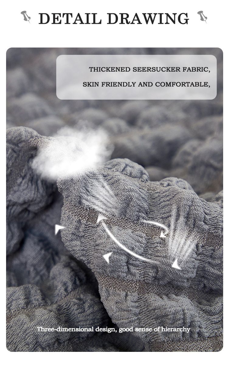 Housse de canapé élégante en gaze à bulles – Housse respirante et élégante pour la protection des meubles de salon (plusieurs couleurs et tailles)_voghion.com