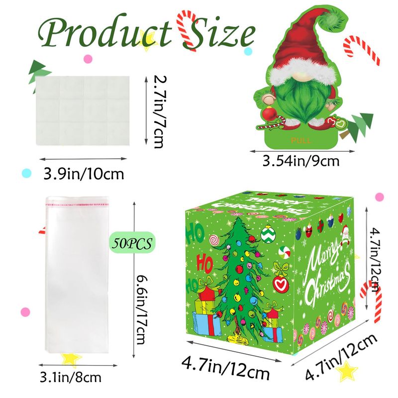 Christmas Theme Elderly Green Cash Money Surprise Party Decoration Atmosphere Arrangement Gift Box_voghion.com