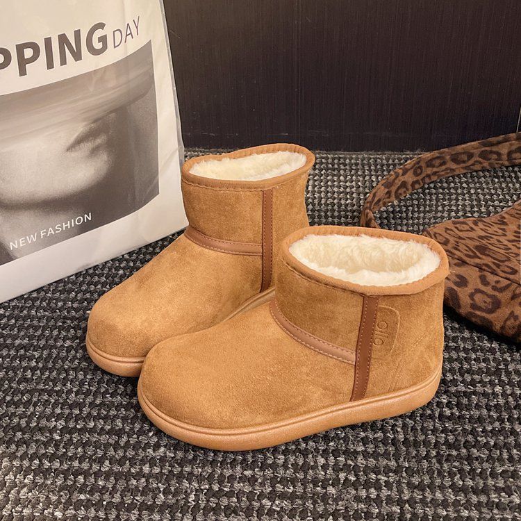 Neue Winterstiefel für Damen mit hoher Zehenpartie, Fleecefutter, dicker Sohle, rutschfest, warm und ideal für Nordostchina_voghion.com