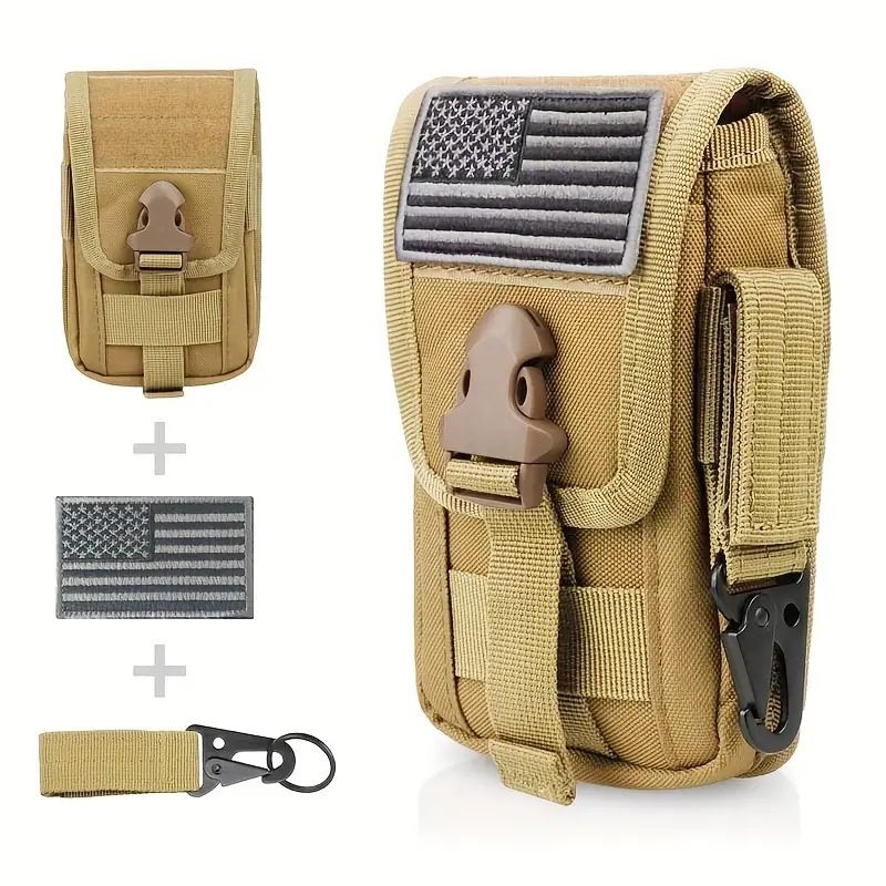 Multifunctional Sports Running Waist Bag Mobile Phone Bag Men's Waist Bag Vertical Double-layer Accessory Bag Toolkit_voghion.com