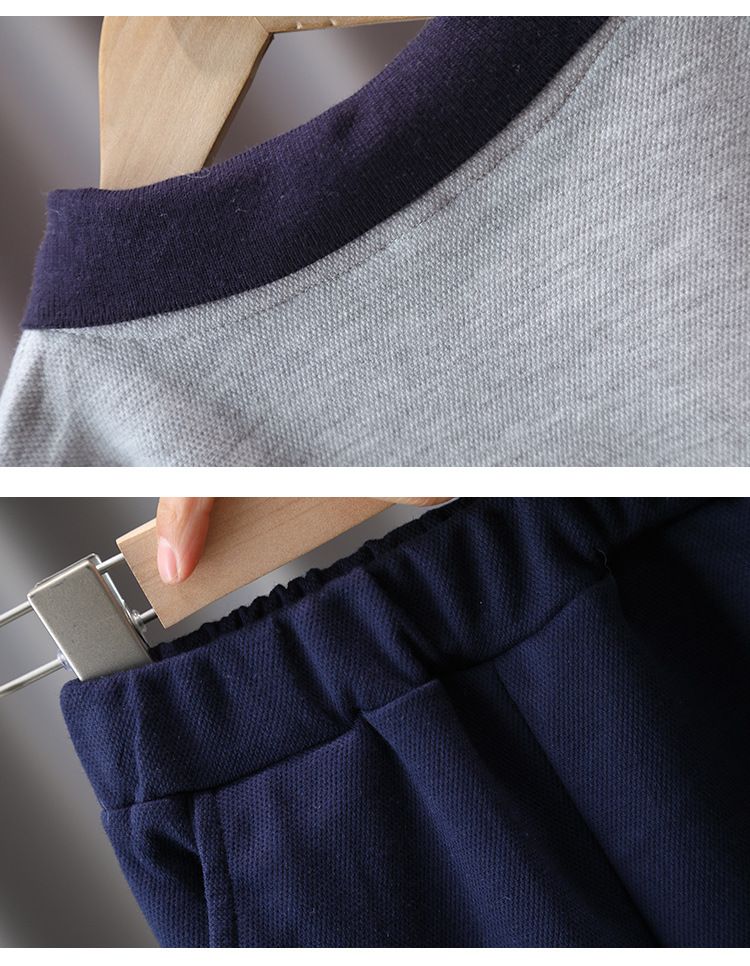 kids'clothing Children's POLO shirt and trousers fashion two-piece suit_voghion.com