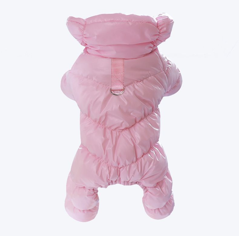 Autumn winter dog cotton teddy bear, Pomeranian VIP four legged clothes with buckle, cat pet clothes, thick and warm_voghion.com