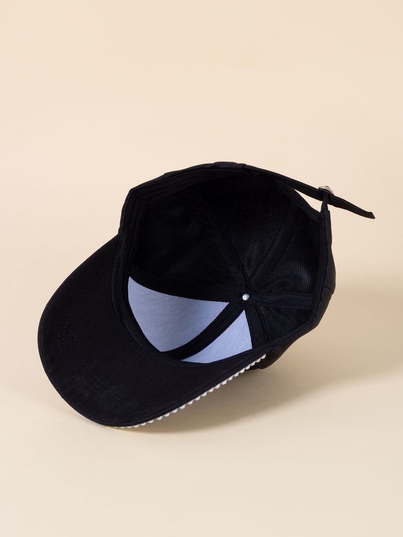Sombrero para mujer de verano, informal, combinable, con pico de pato, moderno, con diamantes de imitación, para el sol, con cara visible, gorra de béisbol pequeña, a la moda._voghion.com