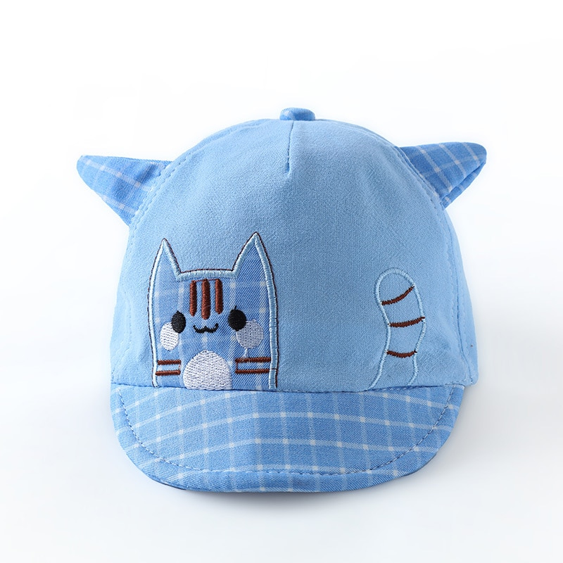 Gorra de béisbol de algodón suave con diseño de dinosaurio para bebé, ideal para exteriores, para verano y niñas._voghion.com