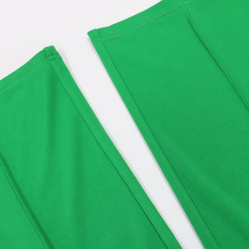Ensemble haut court bustier et pantalon uni : une tenue deux pièces élégante pour femme_voghion.com